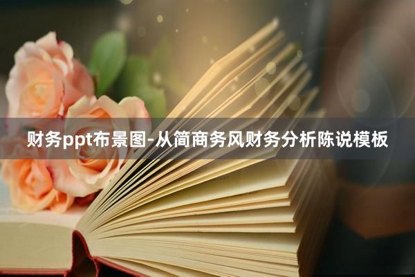 财务ppt布景图-从简商务风财务分析陈说模板